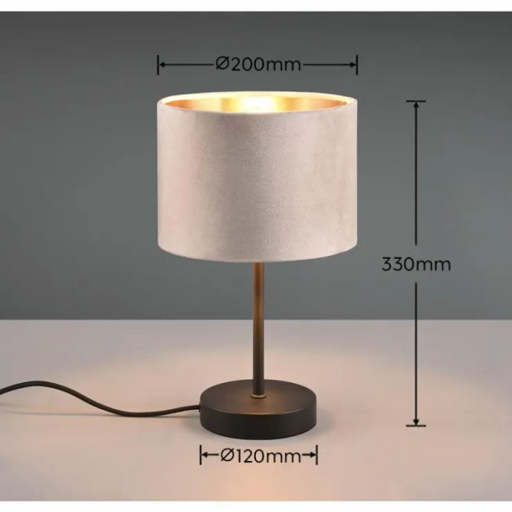 Luminaires Trio Lampes À Poser|Lampe de table Trio JULIETA Noir, 1 lumière