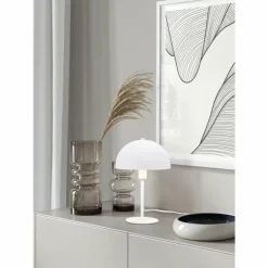 Luminaires Trio Lampes À Poser|Lampe de table Trio Nola Blanc, 1 lumière