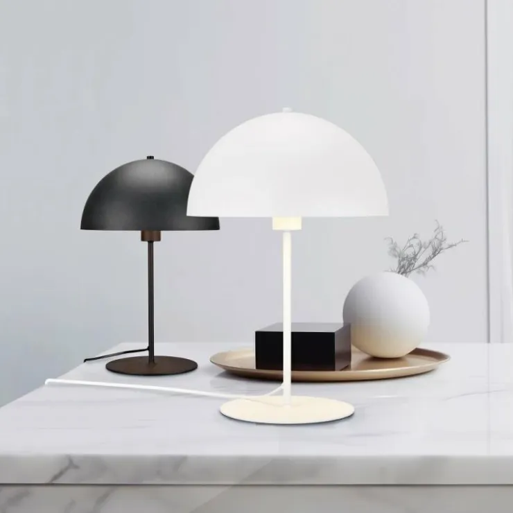 Luminaires Trio Lampes À Poser|Lampe de table Trio Nola Blanc, 1 lumière