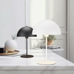 Luminaires Trio Lampes À Poser|Lampe de table Trio Nola Blanc, 1 lumière