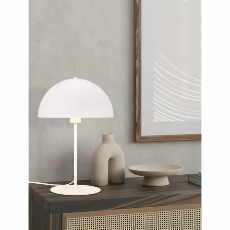 Luminaires Trio Lampes À Poser|Lampe de table Trio Nola Blanc, 1 lumière