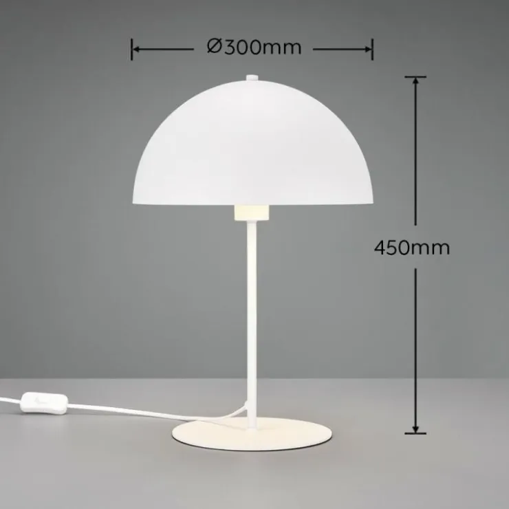 Luminaires Trio Lampes À Poser|Lampe de table Trio Nola Blanc, 1 lumière