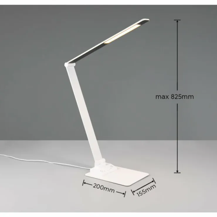 Luminaires Trio Éclairage Led|Lampe de table Trio TRAVIS LED Blanc, 1 lumière