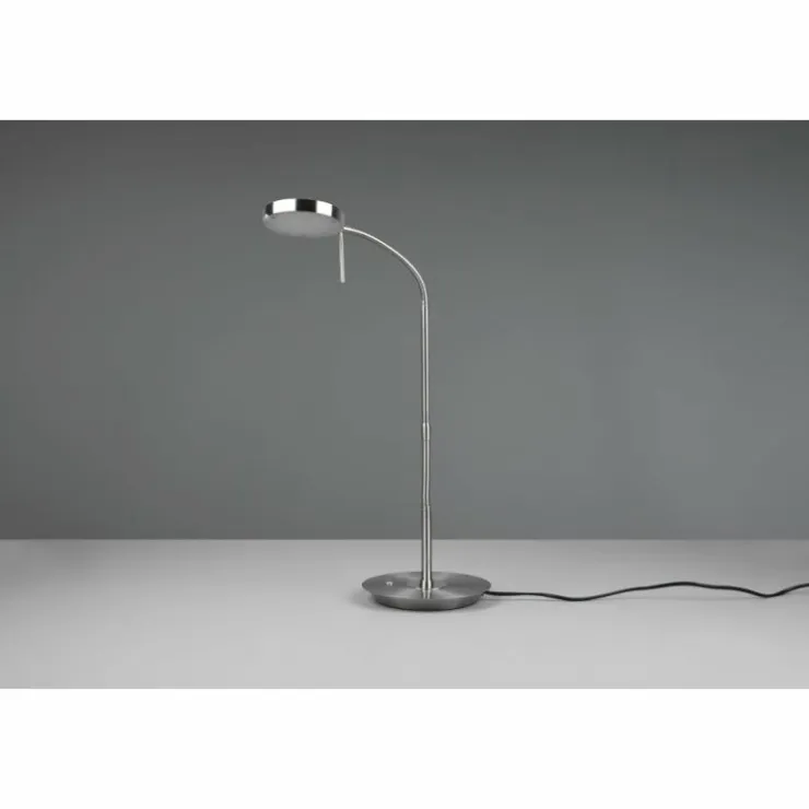 Luminaires Trio Éclairage Led|Lampe de table Trio-Leuchten Monza LED Nickel mat, 1 lumière