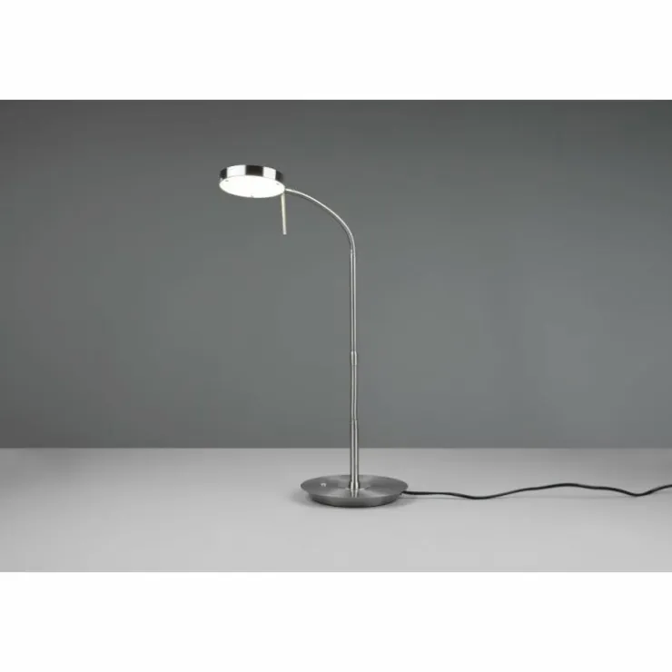 Luminaires Trio Éclairage Led|Lampe de table Trio-Leuchten Monza LED Nickel mat, 1 lumière