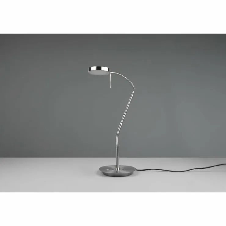 Luminaires Trio Éclairage Led|Lampe de table Trio-Leuchten Monza LED Nickel mat, 1 lumière