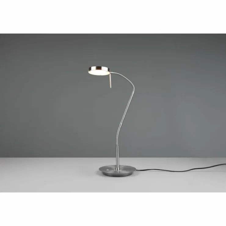 Luminaires Trio Éclairage Led|Lampe de table Trio-Leuchten Monza LED Nickel mat, 1 lumière