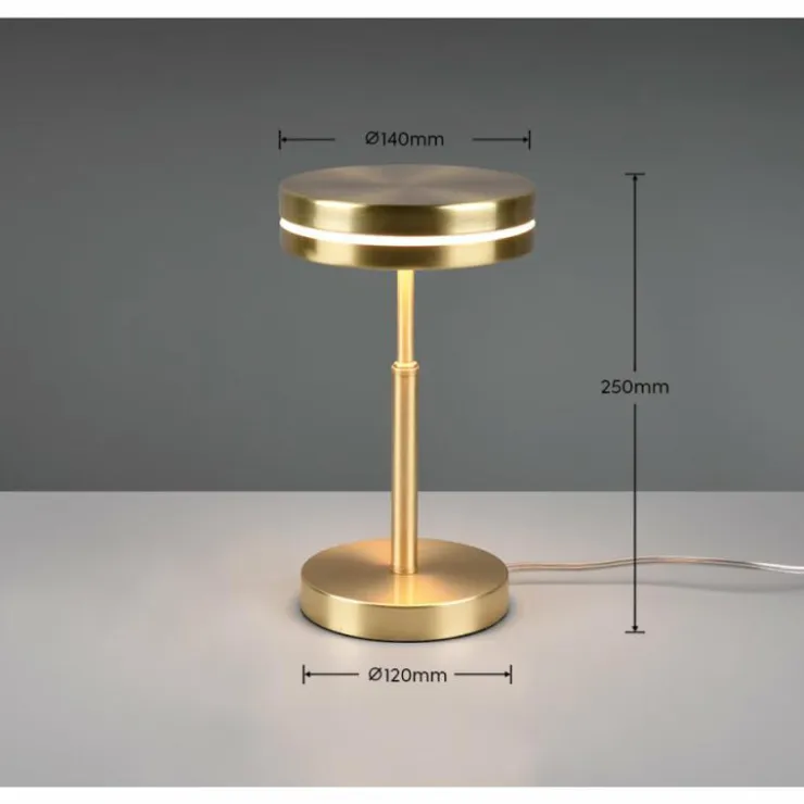Luminaires Trio Éclairage Led|Lampe de table Trio-Leuchten Franklin LED Laiton, 1 lumière