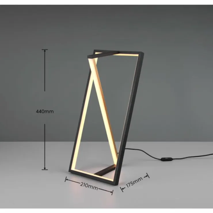 Luminaires Trio Lampes À Poser|Lampe de table Trio-Leuchten Edge LED Noir, 1 lumière
