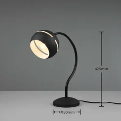 Luminaires Trio Lampes À Poser|Lampe de table Trio-Leuchten Fletcher Noir, 1 lumière