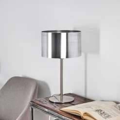 hofstein Lampes À Poser|Lampe de table Volos Nickel mat, 1 lumière