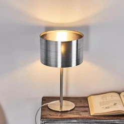 hofstein Lampes À Poser|Lampe de table Volos Nickel mat, 1 lumière