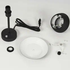 hofstein Lampes À Poser|Lampe de table Wacissa Noir, 1 lumière, Changeur de couleurs