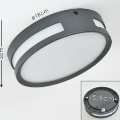 Lampe d'extérieur Chiavari LED Anthracite, 1 lumière