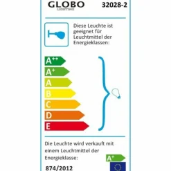 Lampe d'extérieur Globo GANTAR Gris, Noir, 2 lumières