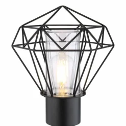 Lampe d'extérieur Globo HORACE Noir, 1 lumière, Détecteur de mouvement