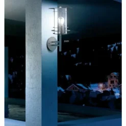 Lampe d'extérieur Globo MIAMI Acier inoxydable, Transparent, 1 lumière