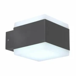 Lampe d'extérieur Globo SLICE LED Anthracite, 1 lumière, Changeur de couleurs