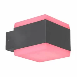 Lampe d'extérieur Globo SLICE LED Anthracite, 1 lumière, Changeur de couleurs
