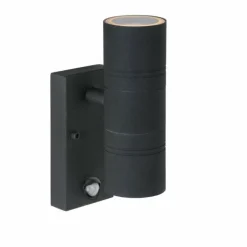 Lampe d'extérieur Lucide ARNE Noir, 2 lumières, Détecteur de mouvement