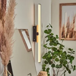 hofstein Appliques|lampe miroir Aspers LED Noir, 1 lumière
