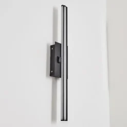 hofstein Appliques|lampe miroir Aspers LED Noir, 1 lumière