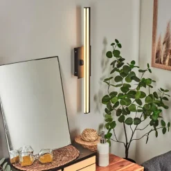 hofstein Appliques|lampe miroir Aspers LED Noir, 1 lumière