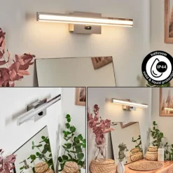 hofstein Appliques|lampe miroir Aspers LED Chrome, 1 lumière