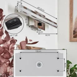 hofstein Appliques|lampe miroir Aspers LED Chrome, 1 lumière