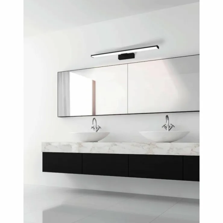 Luminaires Eglo Éclairage Led|lampe miroir Eglo PANDELLA 1 LED Noir, 1 lumière
