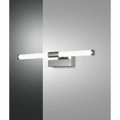 Luminaires Fabas Luce Éclairage Led|lampe miroir Fabas Luce Ago LED Chrome, 1 lumière