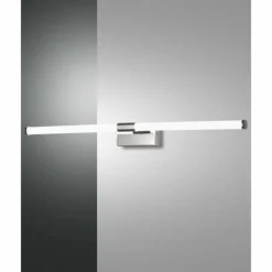 Luminaires Fabas Luce Éclairage Led|lampe miroir Fabas Luce Ago LED Chrome, 1 lumière