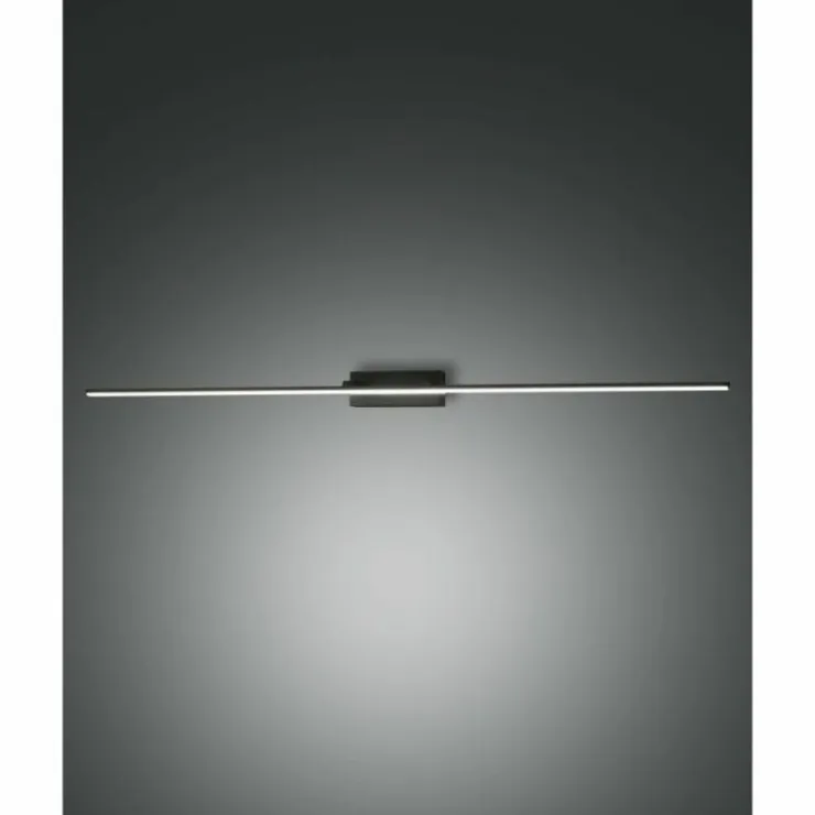 Luminaires Fabas Luce Éclairage Led|lampe miroir Fabas Luce Nala LED Noir, 1 lumière