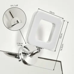 hofstein Spots Et Projecteurs|lampe miroir Morges LED Chrome, Blanc, 1 lumière