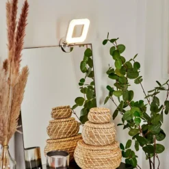 hofstein Spots Et Projecteurs|lampe miroir Morges LED Chrome, Blanc, 1 lumière