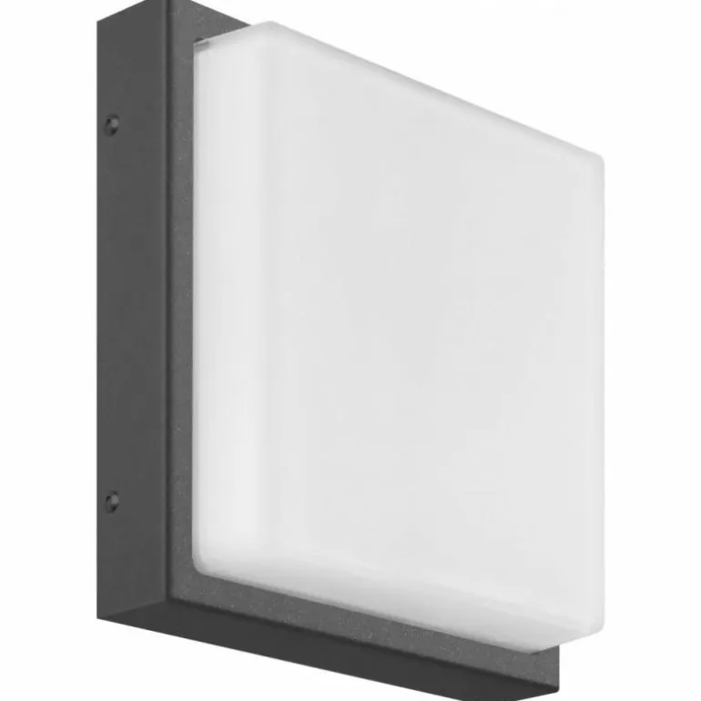 Lampe murale d'extérieur LCD LED Gris, 1 lumière, Détecteur de mouvement