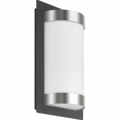 Lampe murale d'extérieur LCD LED Acier inoxydable, Noir, 1 lumière
