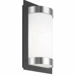 Lampe murale d'extérieur LCD LED Acier inoxydable, Noir, 1 lumière, Détecteur de mouvement