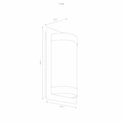Lampe murale d'extérieur LCD LED Acier inoxydable, Noir, 1 lumière, Détecteur de mouvement