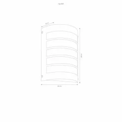 Lampe murale d'extérieur LCD Acier inoxydable, 1 lumière
