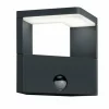 Lampe murale d'extérieur Trio Ganges LED Anthracite, 1 lumière, Détecteur de mouvement