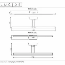 Luminaires Lucide Éclairage Led|Lampe pour miroir Lucide GAVIN LED Chrome, 1 lumière