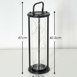 lampe solaire Aracaju LED Noir, 1 lumière