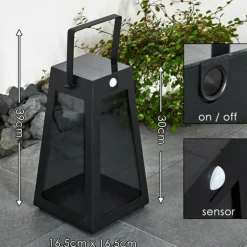 lampe solaire Arnhem LED Noir, 1 lumière