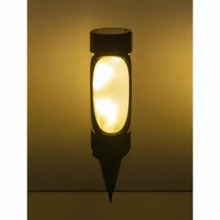 Lampe solaire Globo FRITT LED Noir, 1 lumière, Changeur de couleurs