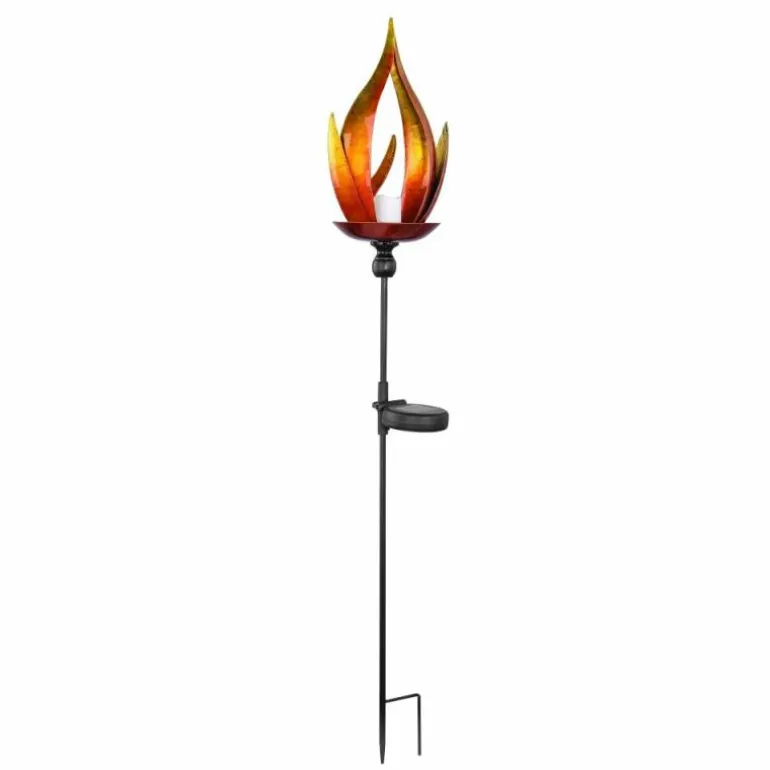 Lampe solaire Globo LAVA LED Noir, 10 lumières