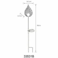 lampe solaire Globo LED Argenté, 1 lumière
