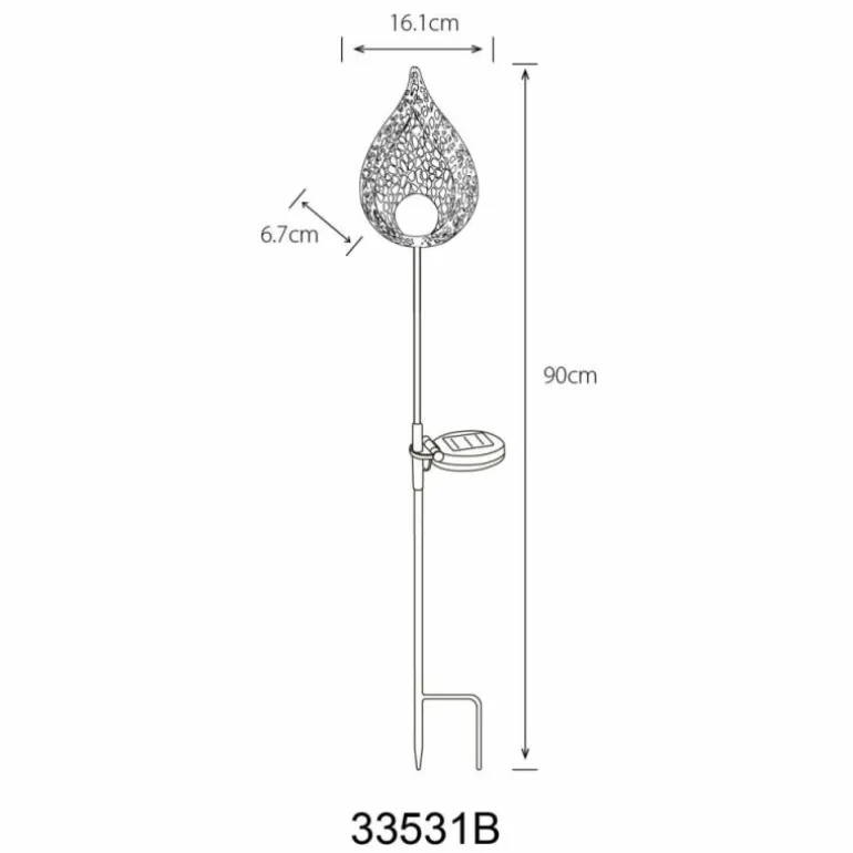 lampe solaire Globo LED Argenté, 1 lumière