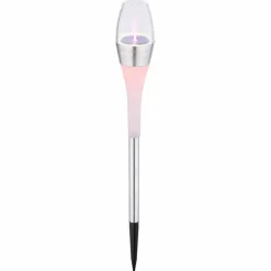 lampe solaire Globo LED Acier inoxydable, 2 lumières, Changeur de couleurs