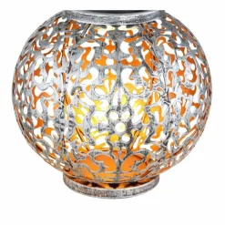 lampe solaire Globo LED Argenté, 1 lumière